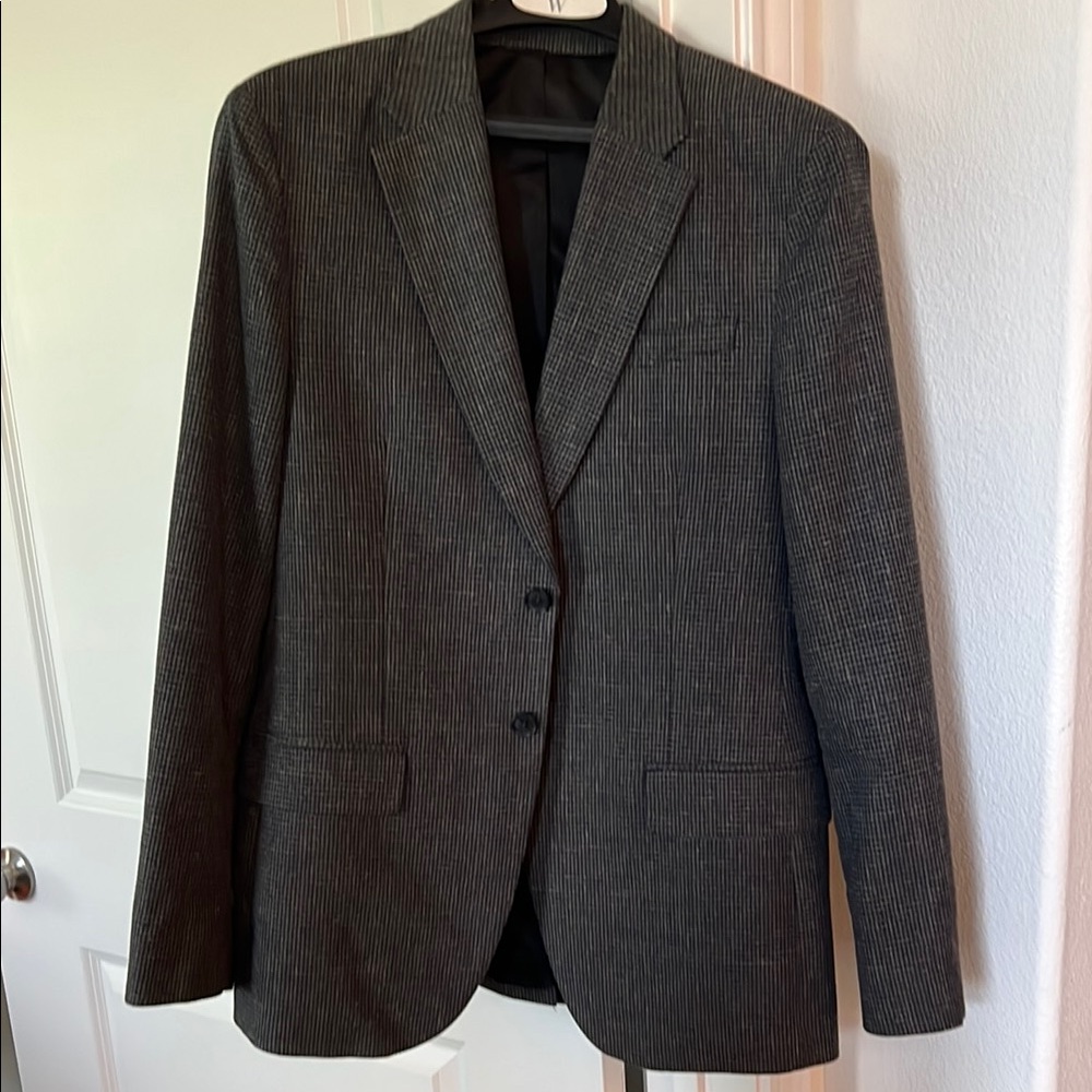 Calvin Klein Charcoal Pinstripe Blazer